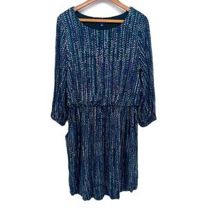 Apt 9 Abstract Spatter Blouson Jersey Dress Comfy Casual Stretchy‎ Size Large